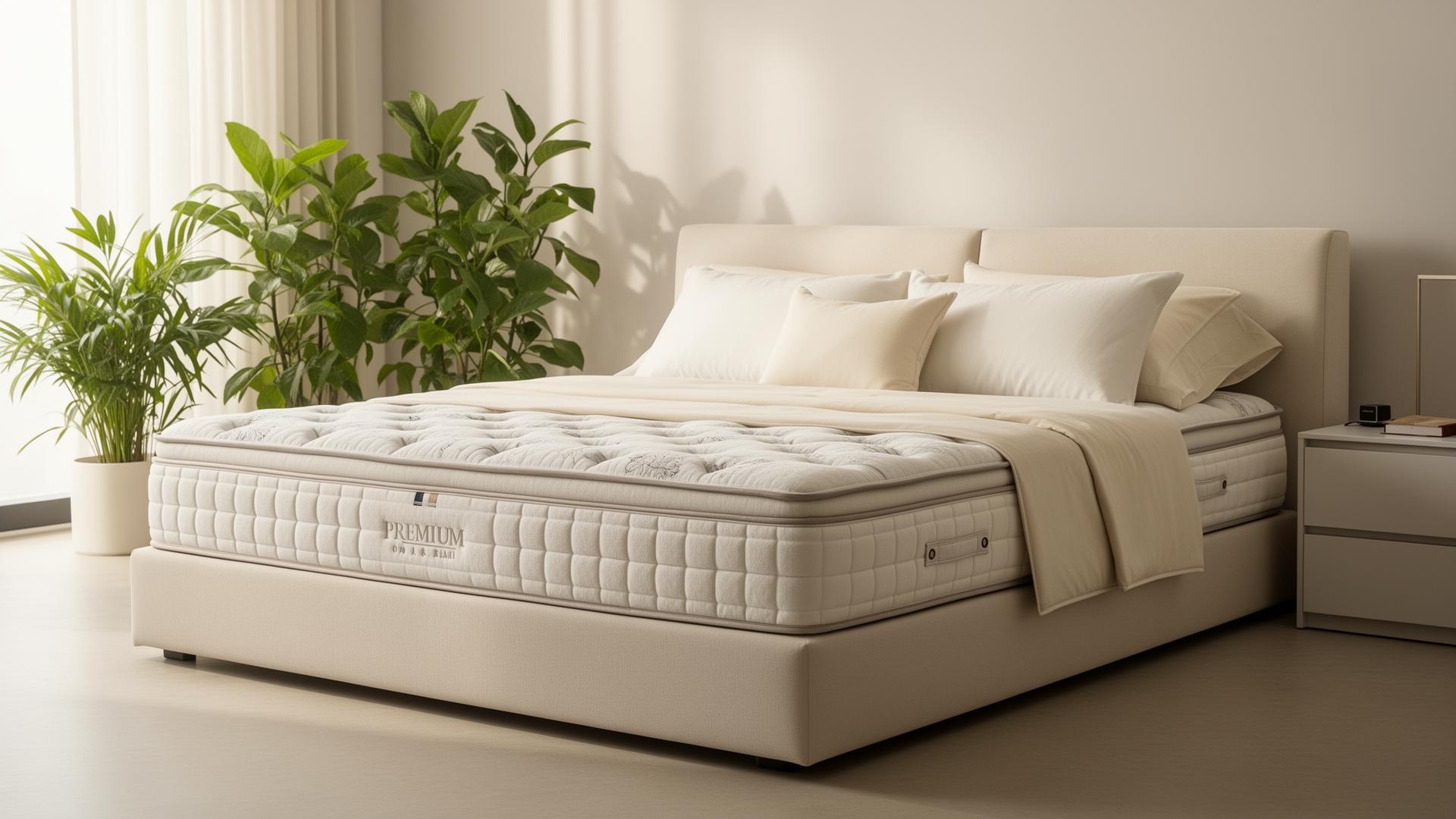 Premium mattress in modern bedroom